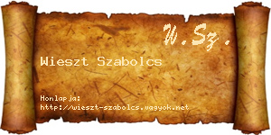 Wieszt Szabolcs névjegykártya