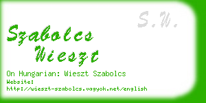 szabolcs wieszt business card